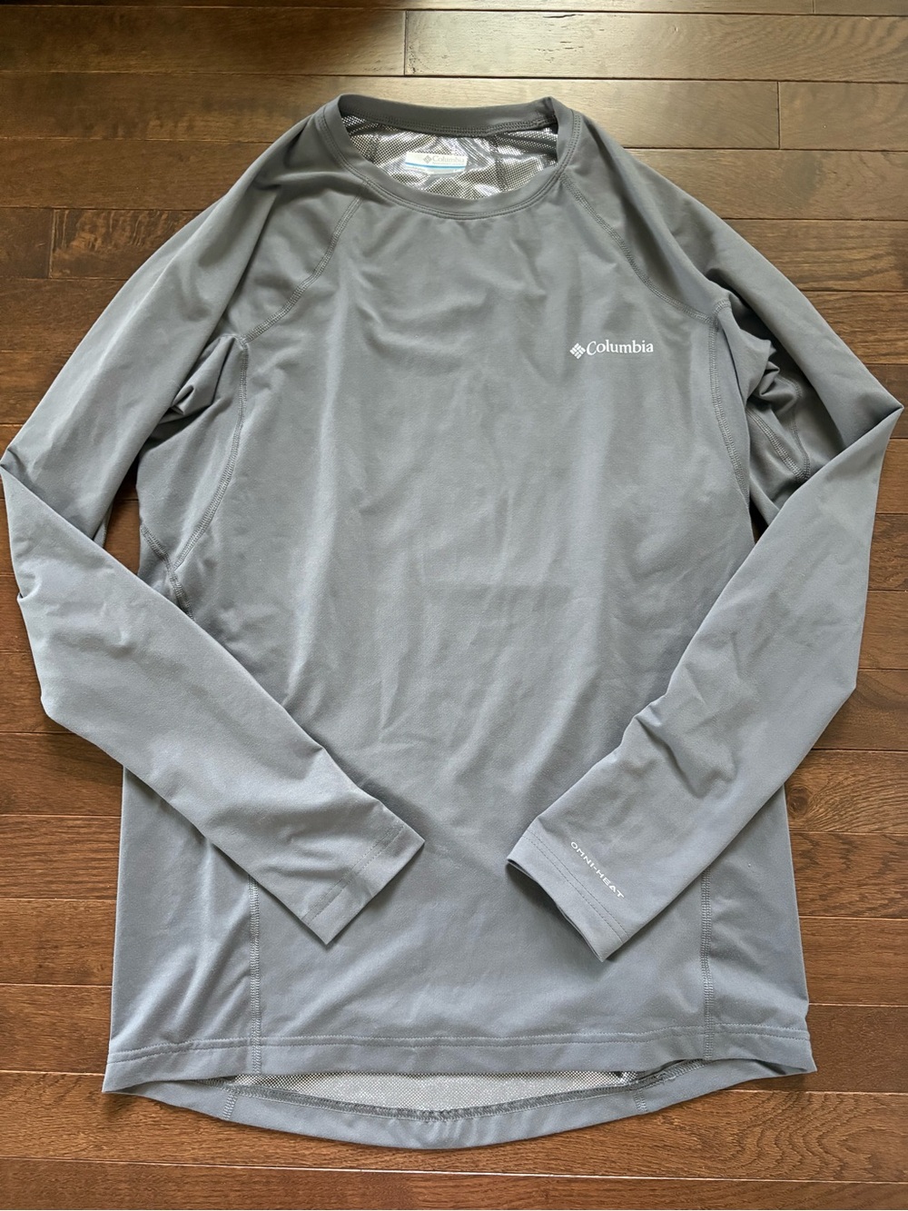 Columbia Men’s Omni-Heat Thermal Base Layer Top Large Gray Long Sleeve Crewneck